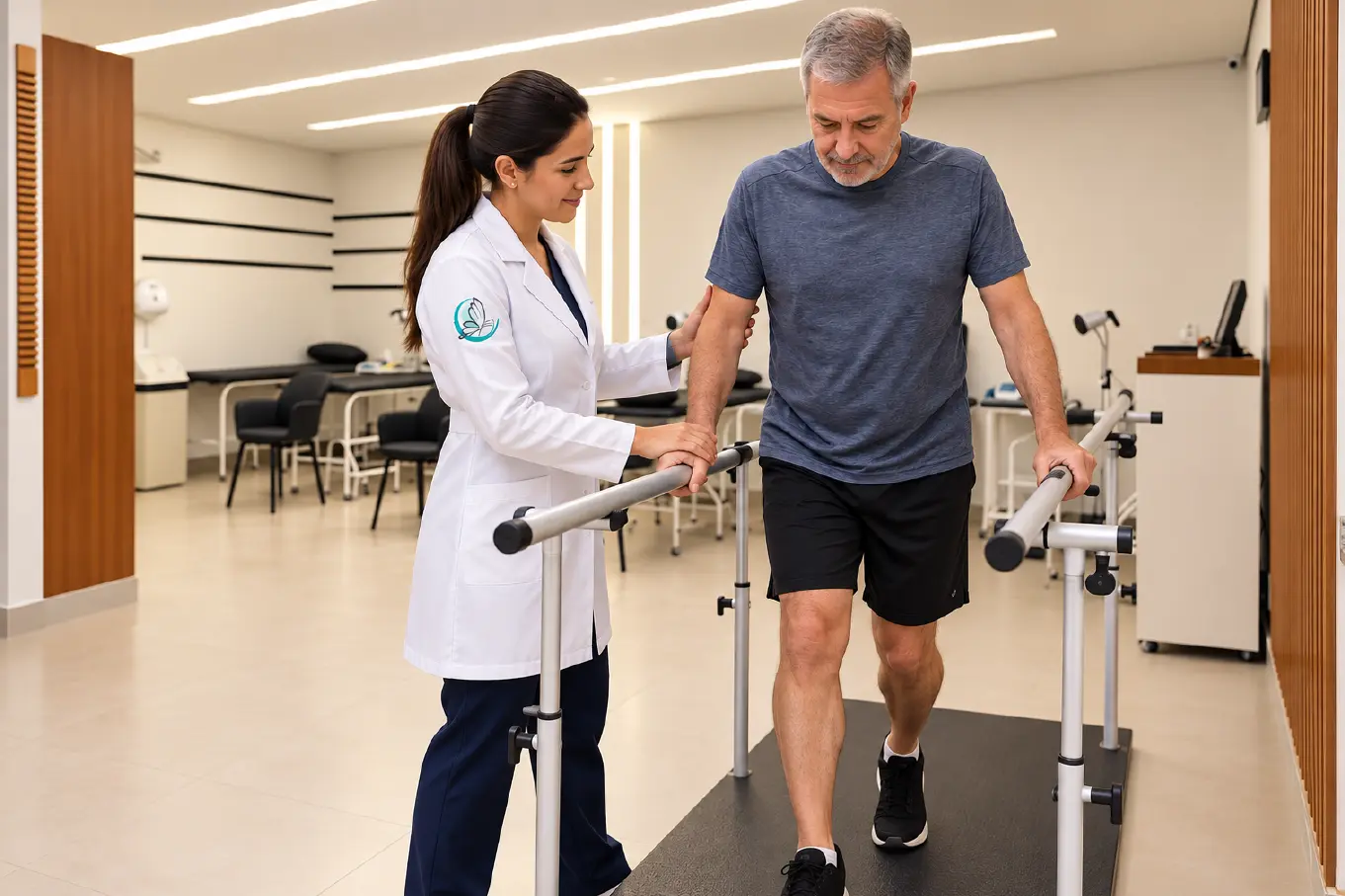 Atendimento de fisioterapia na Clínica Levitar